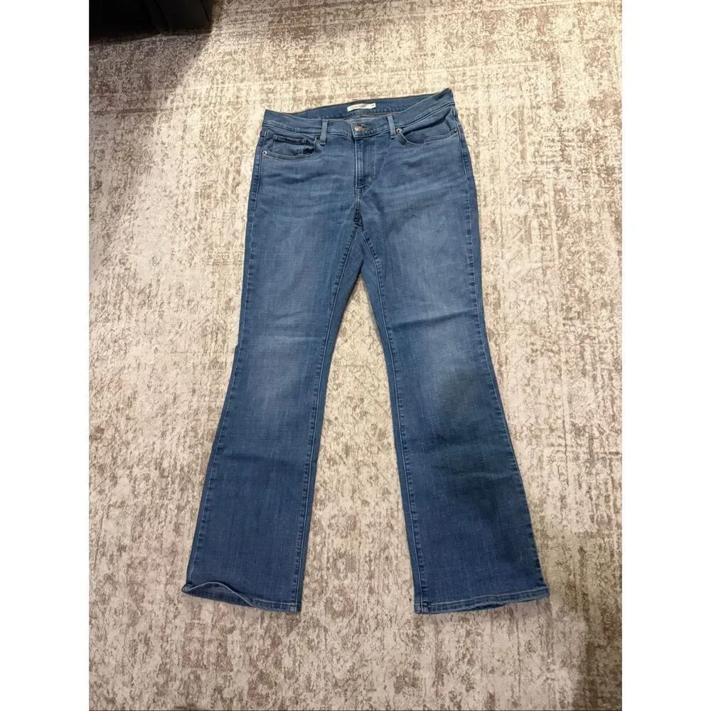 Levi's Women's Zip Fly Mid-rise Classic Bootcut Denim Jeans Blue Size 14